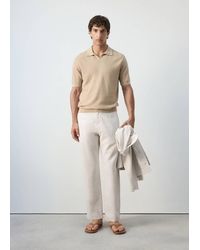 Mango - Jean Regular Fit En Mélange Coton-Lin Écru - Lyst
