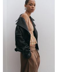 Mango - Boucles D'Oreilles Métalliques Carrées Argent - Lyst