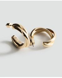 Mango - Interlinked Hoop Earrings - Lyst