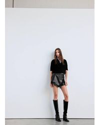Mango - Hosenrock Mit Ledereffekt - Lyst