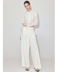 Mango - Semi-Transparent Textured Georgette Blouse - Lyst