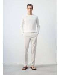 Mango - 100% Cotton Fine-Knit Sweater - Lyst
