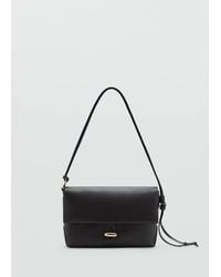 Mango - Shoulder Bag With Strap Chocolate - Lyst