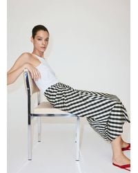 Mango - Gingham Skirt With Draped Detail - Lyst
