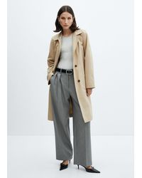 Mango - Cotton Trench Coat With Belt - Lyst