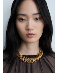 Mango - Mixed Link Metallic Collar Necklace - Lyst