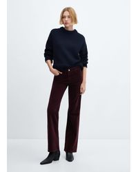 Mango - Mid-rise Corduroy Flared Trousers - Lyst