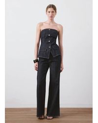 Mango - Strapless Denim Top - Lyst