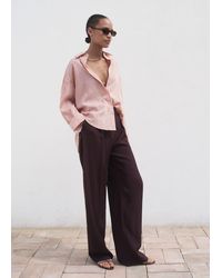 Mango - Oversize Striped Shirt - Lyst