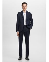 Mango - Camicia Completo Slim Fit Cotone Righe Bianco - Lyst