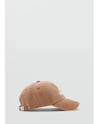 MANGO TEEN - Embroidered Distressed-Effect Cap - Lyst