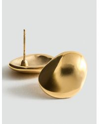 Mango - Boucles D'Oreilles Rondes Texturées En Acier Inoxydable Or - Lyst