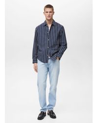 Mango - Regular-Fit Striped 100% Cotton Shirt - Lyst