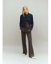 Mango - Chunky-Knit Wool-Blend Cardigan - Lyst