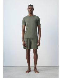 Mango - Elastic Waistband Pyjama Set - Lyst