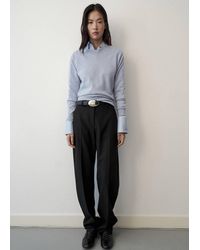 Mango - 100% Wool Round-Neck Sweater - Lyst