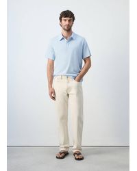 Mango - Plain 100% Cotton Polo - Lyst
