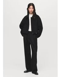 Mango - Wool Bomber Jacket - Lyst