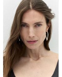Mango - Twisted Hoop Earrings - Lyst