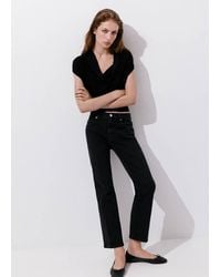 Mango - Sienna Flared Cropped Jeans - Lyst