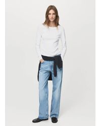 Mango - Long Sleeve Cotton T-Shirt - Lyst