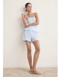 Mango - Two-Piece Cotton Strap Pyjamas - Lyst