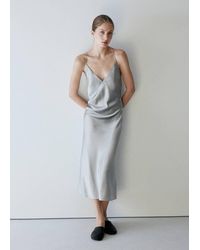 Mango - Silk Strapless Nightgown - Lyst