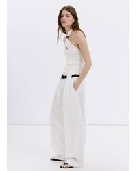 Mango - Halter-Neck Knitted Top - Lyst