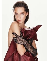 Mango - Long Lace Gloves - Lyst