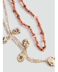 Mango - Set 2 Combined Necklaces - Lyst