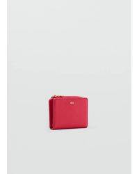 Mango - Small Wallet With Saffiano Effect - Lyst