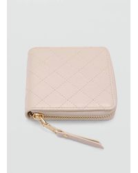Mango - Wallet With Decorative Stitching - Lyst