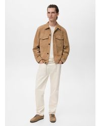 Mango - 100% Leather Jacket With Pockets - Lyst