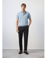 Mango - 100% Cotton Fine Knit Polo - Lyst