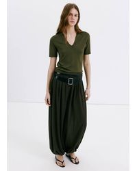 Mango - Fitted Fine-Knit Polo - Lyst