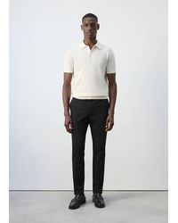Mango - Barna Slim-Fit Twill Chino Trousers - Lyst
