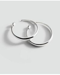 Mango - Thin Hoop Earrings - Lyst