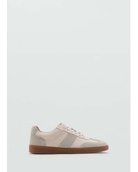 Mango - Combined Leather Sneaker - Lyst
