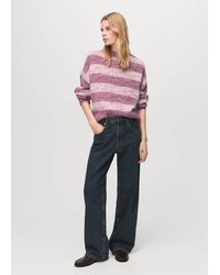 Mango - Oversized Striped Sweater - Lyst