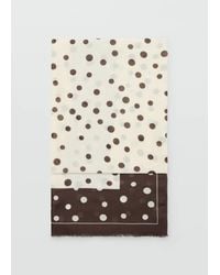 Mango - Spots Print Scarf - Lyst