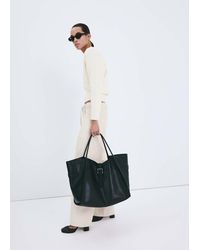 Mango - Ribbed Crossover Neckline Jumper - Lyst