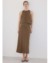 Mango - Linen Toggle Waistcoat - Lyst