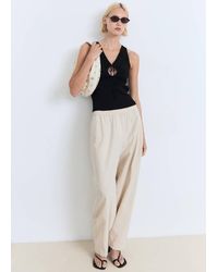 Mango - Bow Knit Top - Lyst