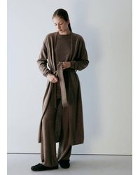 Mango - 100% Cashmere Long Cardigan With Design - Lyst
