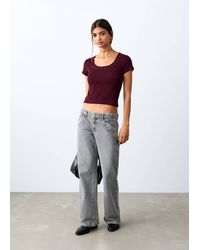 MANGO TEEN - Short Studded T-Shirt - Lyst
