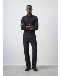 Mango - Moby Relaxed Fit Dark Wash Jeans - Lyst