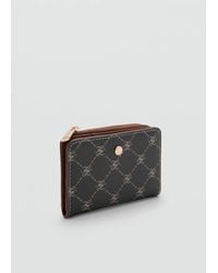 Mango - Medium Wallet With Logo Print - Lyst