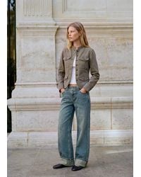MANGO TEEN - Wide Leg Jeans With Turn-Up Hem - Lyst