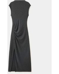 Mango - Side-Ruched Knit Dress - Lyst