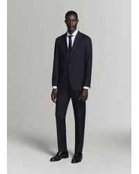 Mango - Camicia Completo Slim-Fit 100% Cotone Righe Bianco - Lyst